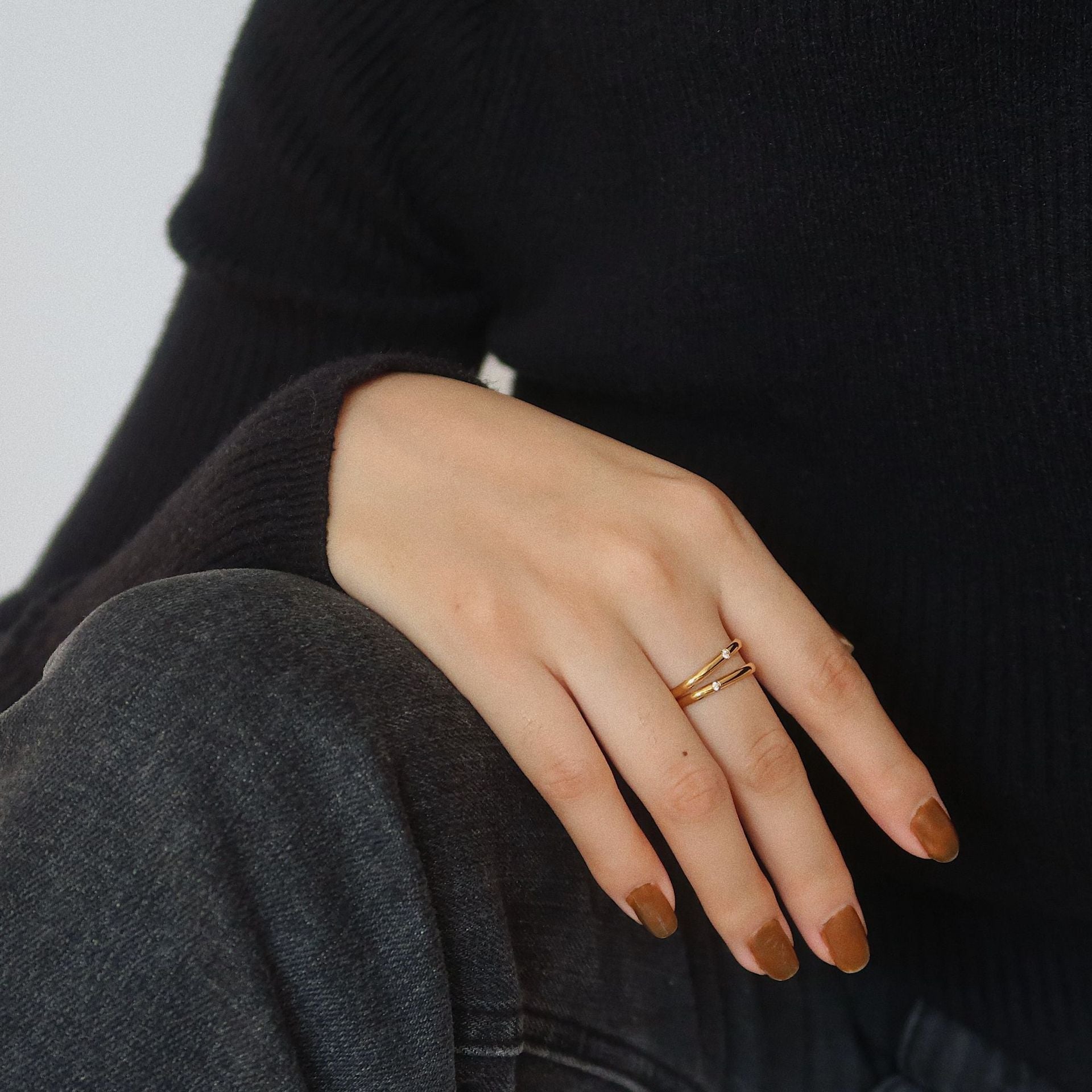 Firkantet tynd ring